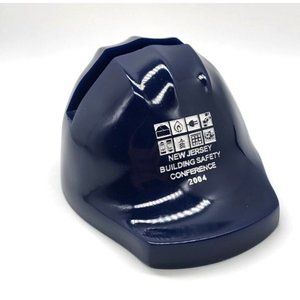 2004 New Jersy Building Safety Business Card Holder Hard Hat Paperweight